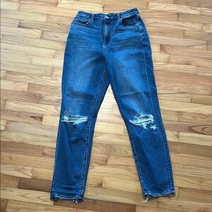 American Eagle Outfitters Distressed Curvy Mom Jeans. Size 8 - Extra Long!